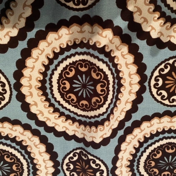 Pillow Cover with velvet trim and zipper. 35” width 13” depth. Custom made - Picture 4 of 5